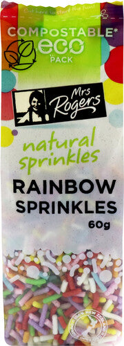 Mrs Rogers Natural Rainbow Sprinkles 60g