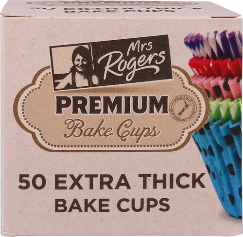 Mrs Rogers Premium Bakecups Extra Thick Regular 50
