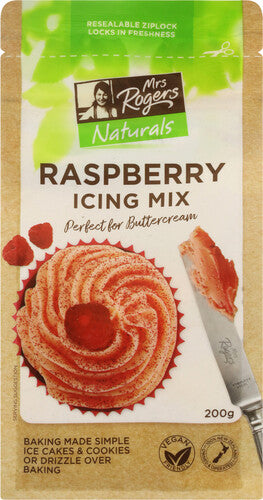 Mrs Rogers Naturals Raspberry Icing Mix 200g