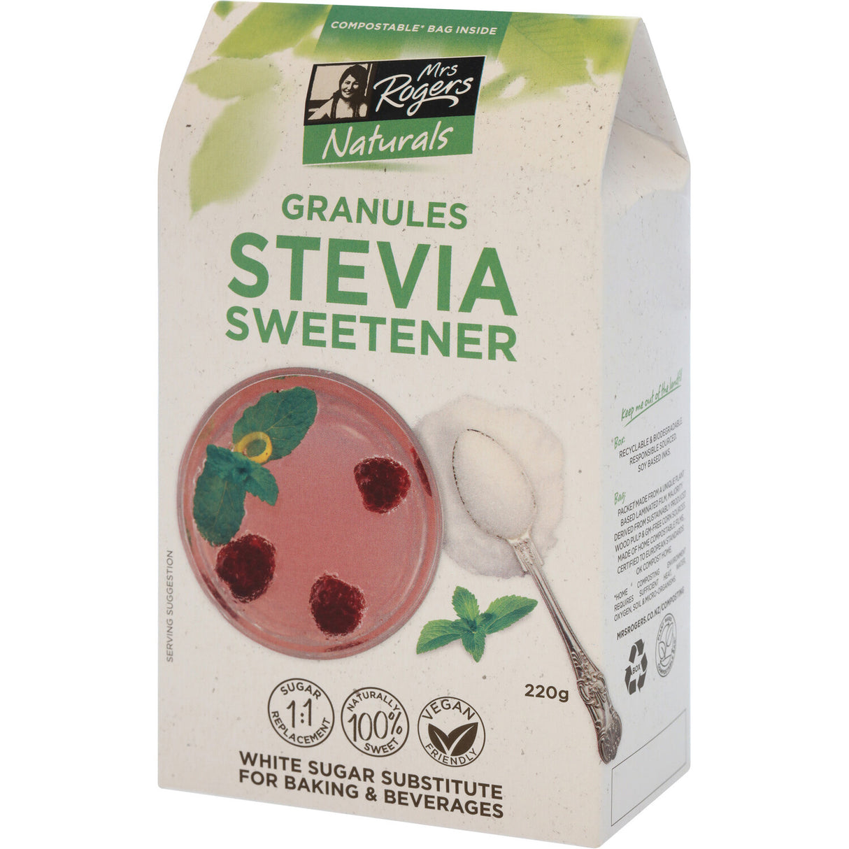 Mrs Rogers Stevia Sweetener Granules 220g