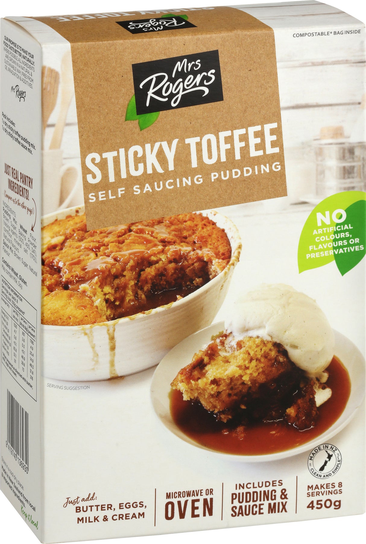 Mrs Rogers Sticky Toffee Self Saucing Pudding Mix 450g