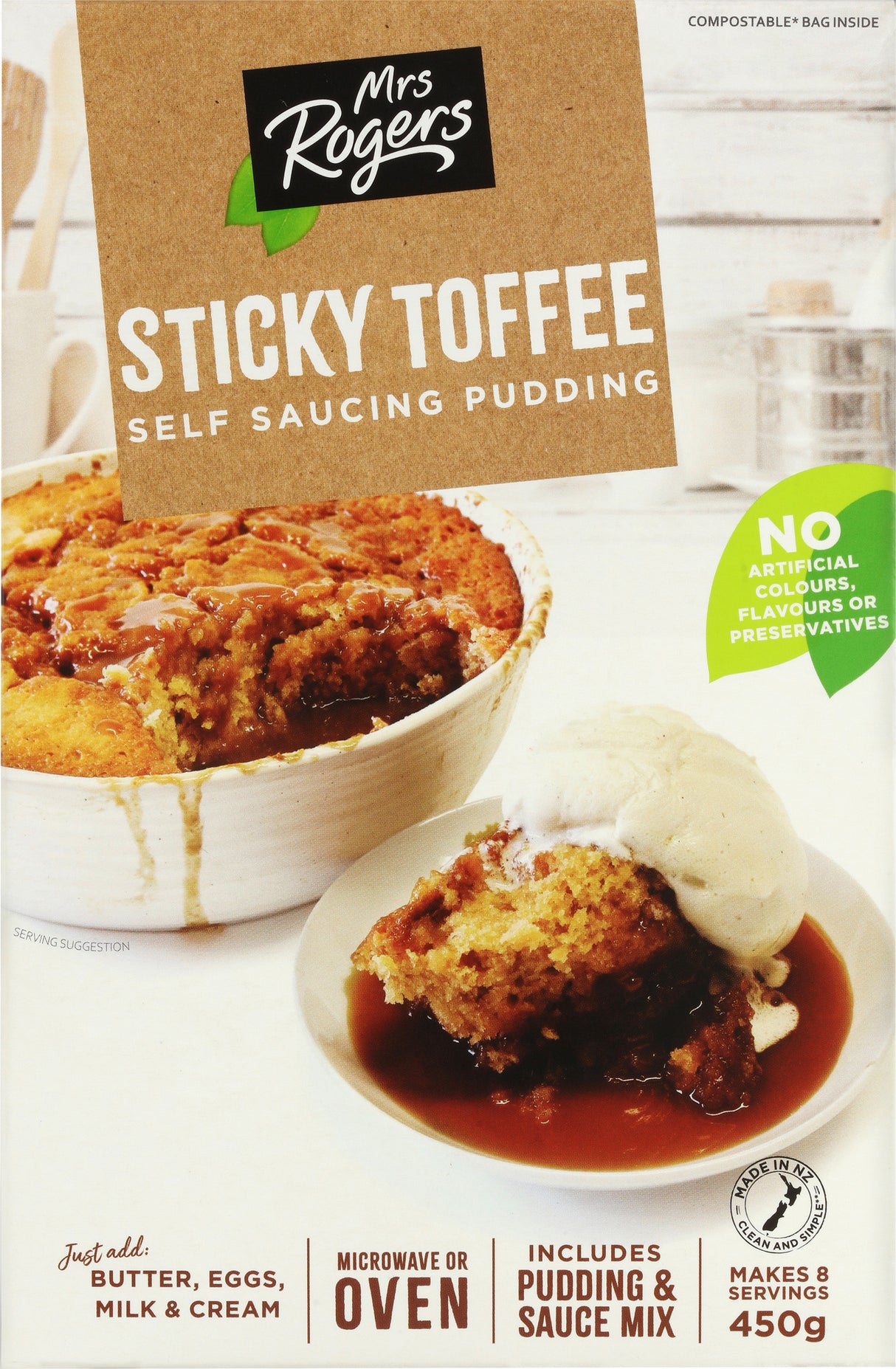 Mrs Rogers Sticky Toffee Self Saucing Pudding Mix 450g