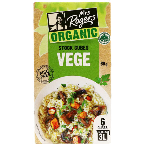 Mrs Rogers Organic Vege Stock Cubes 66g
