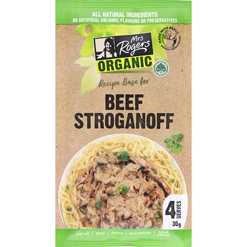 Mrs Rogers Organic Recipe Base Beef Stroganoff 30g