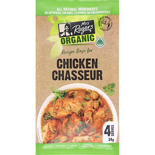Mrs Rogers Organic Recipe Base Chicken Chasseur 34g