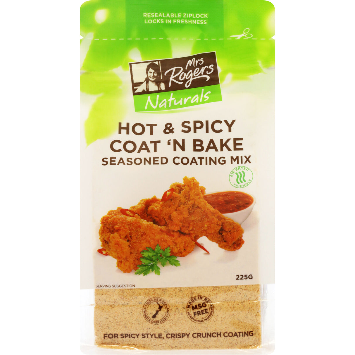 Mrs Rogers Naturals Hot & Spicy Coat 'n' Bake 225g