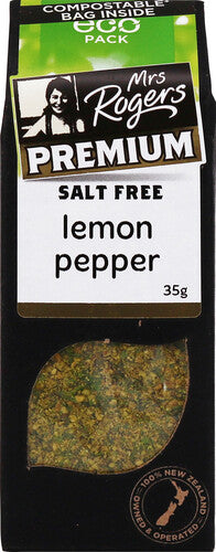 Mrs Rogers ECO Premium Lemon Pepper Salt Free 35g