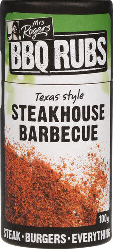 Mrs Rogers BBQ Rub Steakhouse BBQ Canister 100g