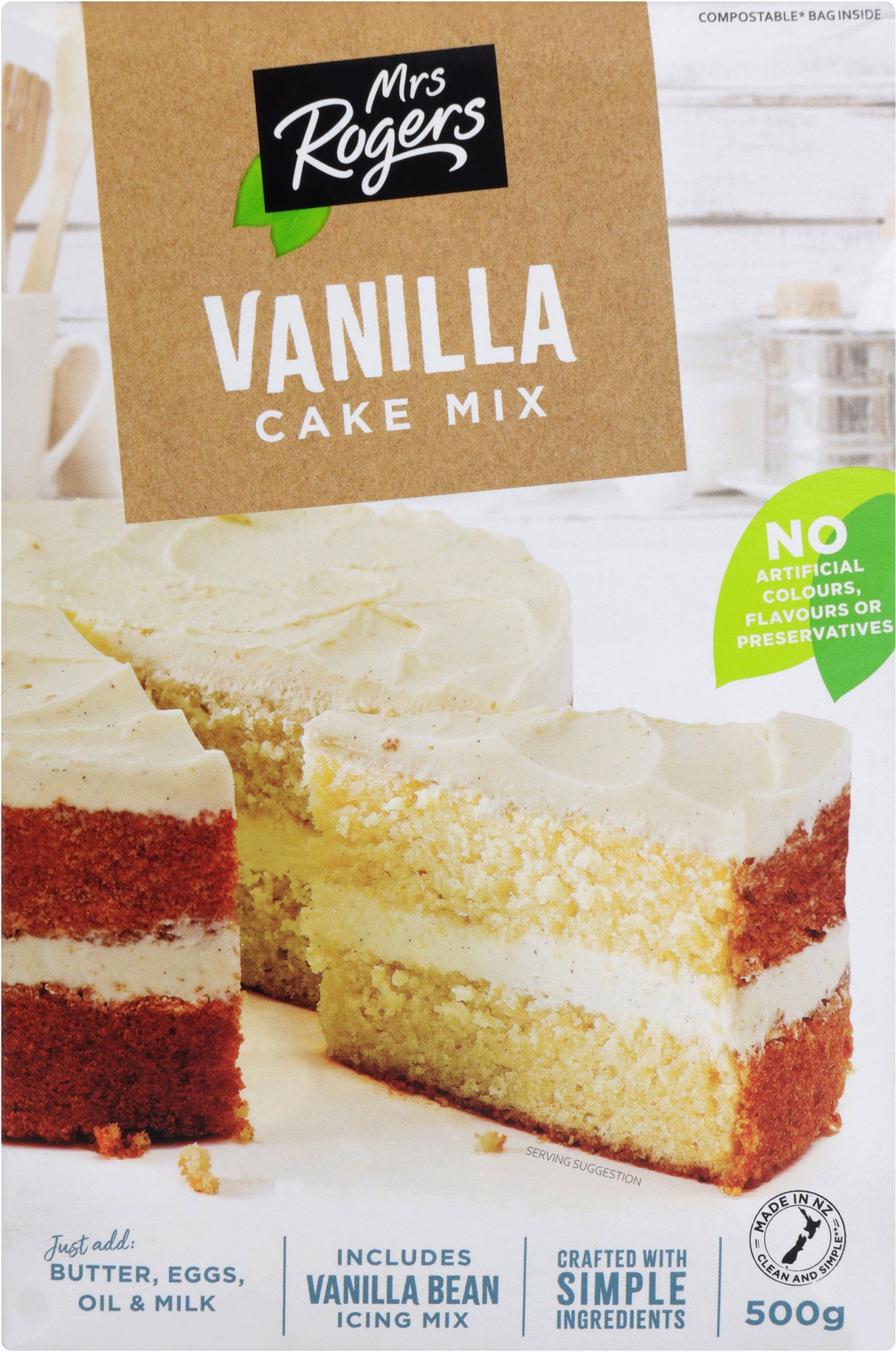 Mrs Rogers Vanilla Cake Baking Mix 500g