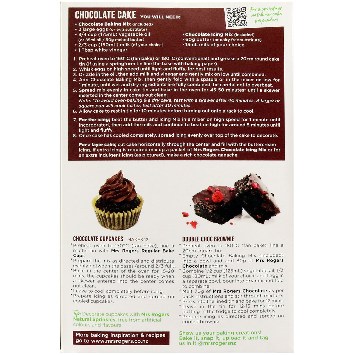 Mrs Rogers Chocolate Cake Baking Mix 500g