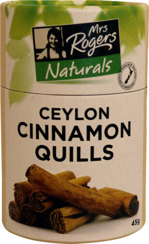 Mrs Rogers Naturals Ceylon Cinnamon Sticks Canister 45g