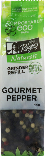 Mrs Rogers Naturals Grinder Refill Gourmet Peppercorns 44g