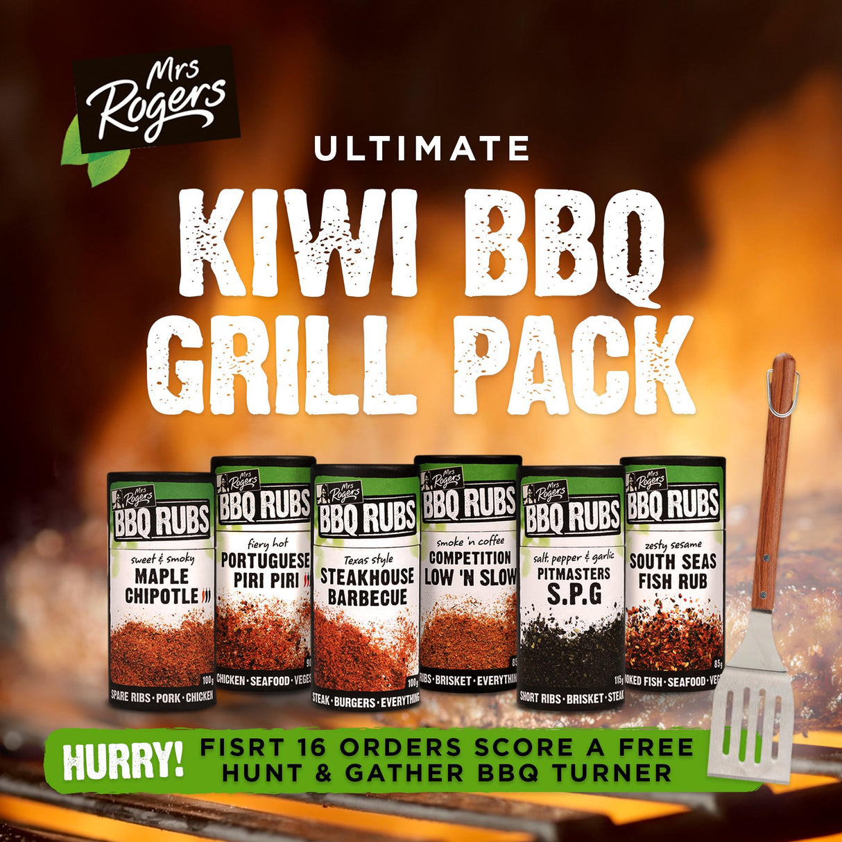 Mrs Rogers Ultimate Kiwi BBQ Grill Bundle