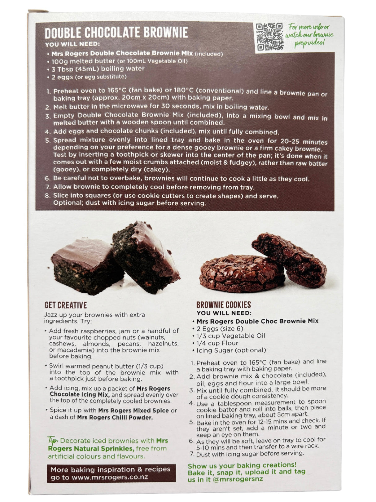 Mrs Rogers Double Chocolate Brownie Mix 500g