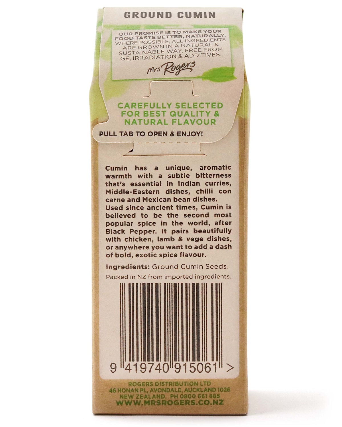 Mrs Rogers ECO Naturals Ground Cumin 40g