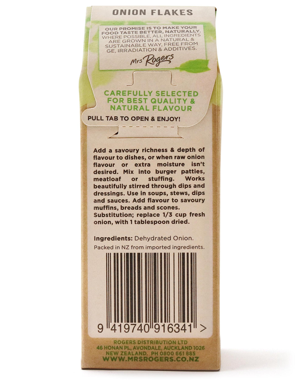 Mrs Rogers ECO Naturals Onion Flakes 20g