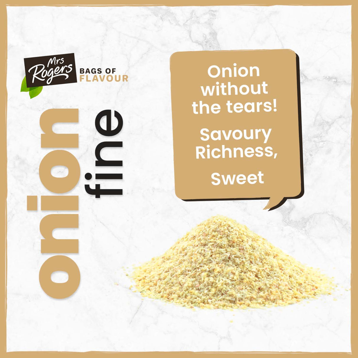 Mrs Rogers Bags Of Flavour Onion Fine 30g