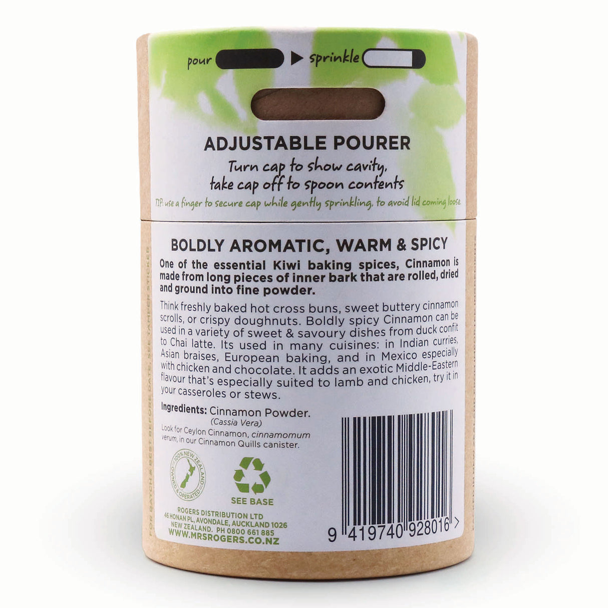 Mrs Rogers Naturals Ground Cinnamon Canister 90g