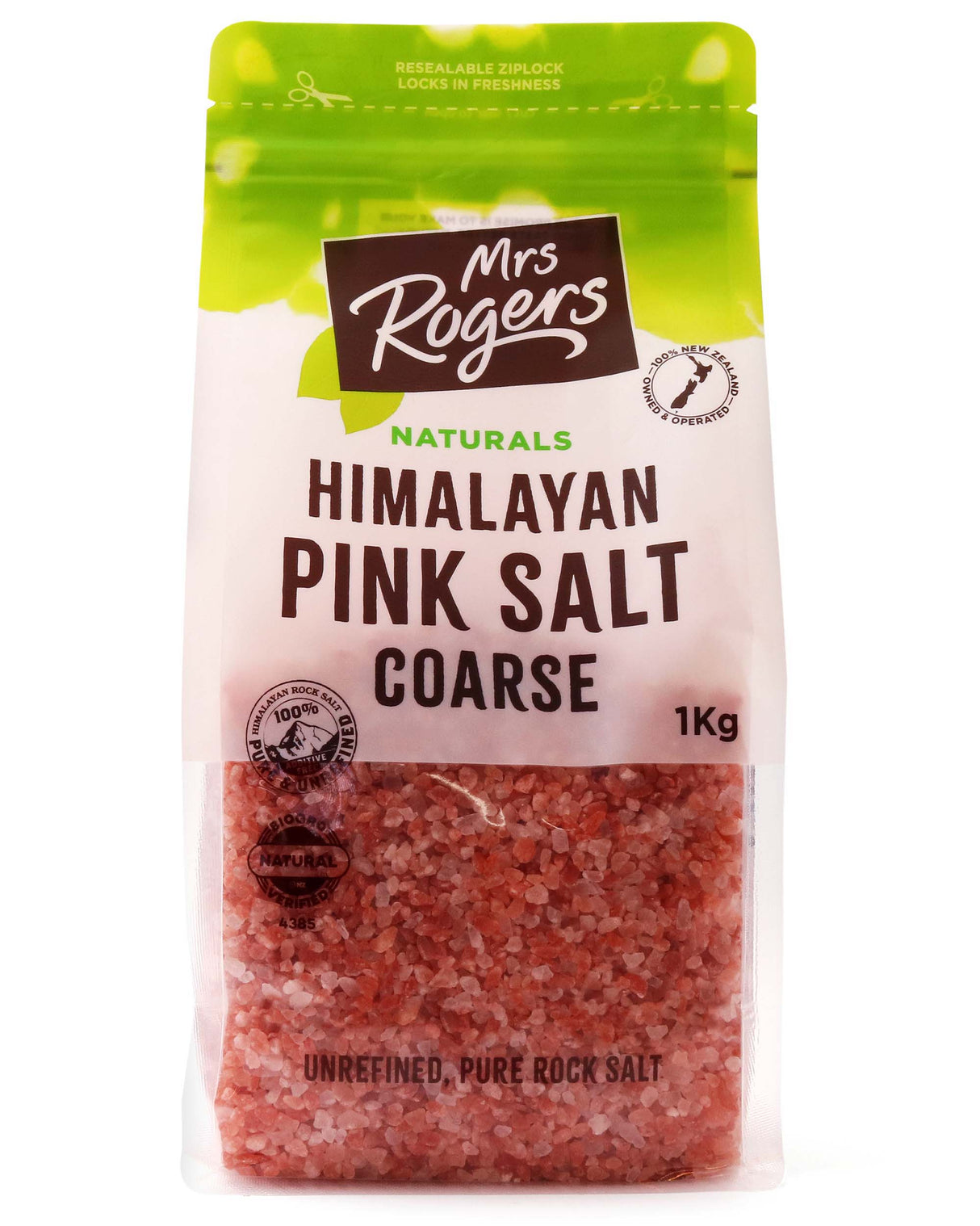Mrs Rogers Himalayan Pink Salt Coarse 1kg Bag