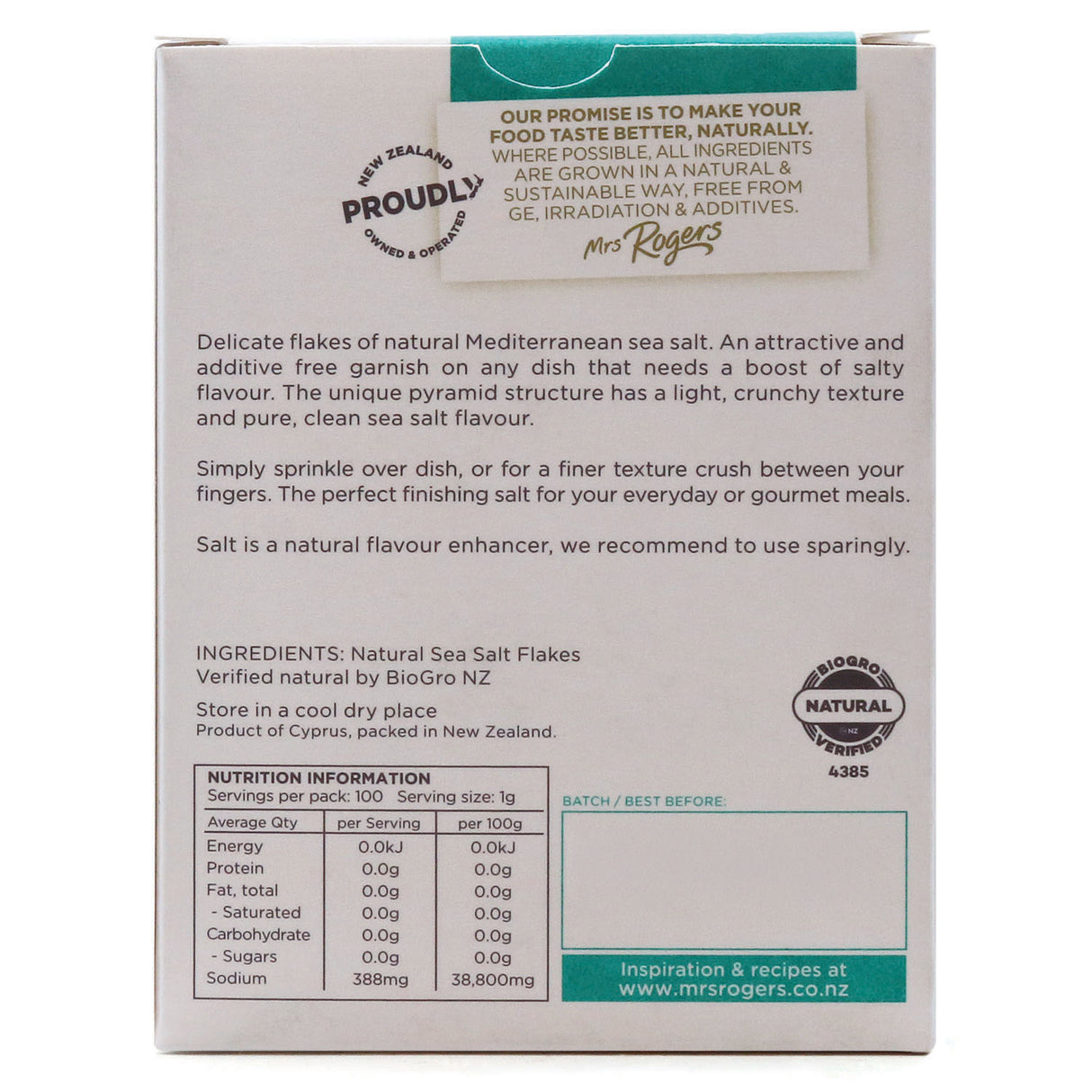 Mrs Rogers Mediterranean Natural Salt Flakes