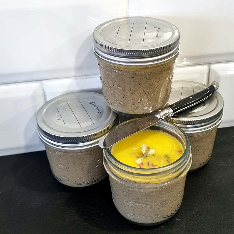 GoodLife 250ml Glass Tapered Preserving Jars with Pop Top Screw on Lid - Pack of 6