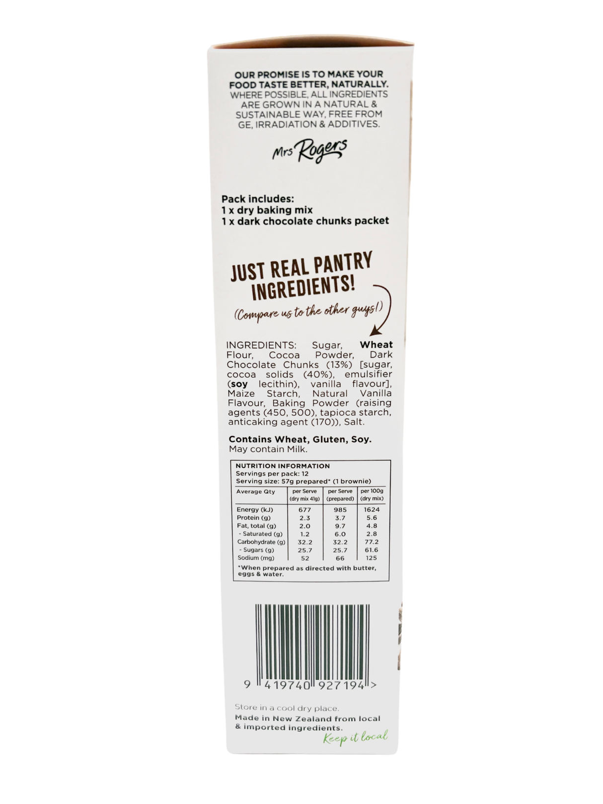 Mrs Rogers Double Chocolate Brownie Mix 500g