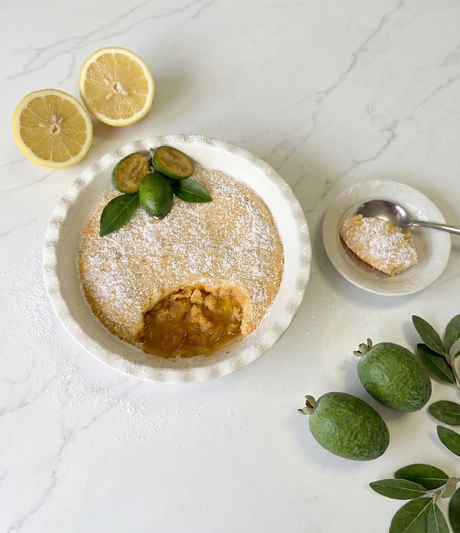 Feijoa Lemon Self-Saucing Pudding