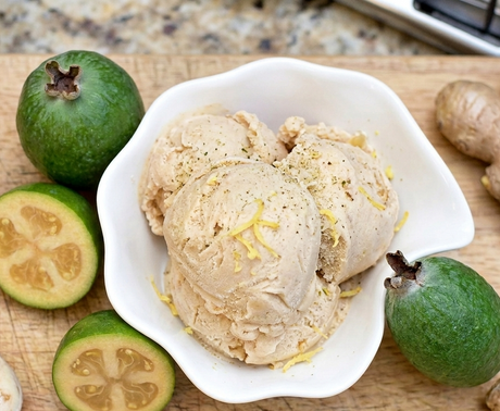 Feijoa & Ginger Ice Cream