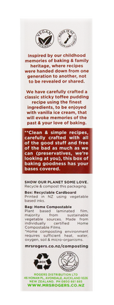 Mrs Rogers Sticky Toffee Self Saucing Pudding Mix 450g
