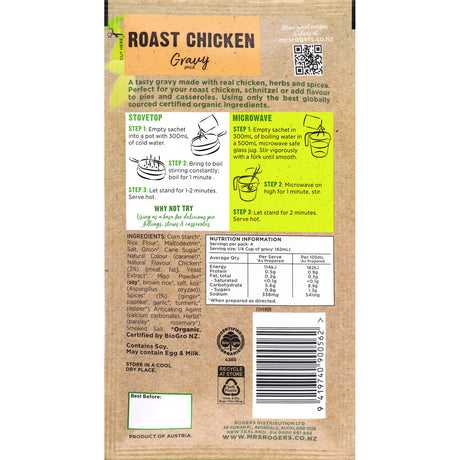 Mrs Rogers Organic Roast Chicken Gravy Mix 33g