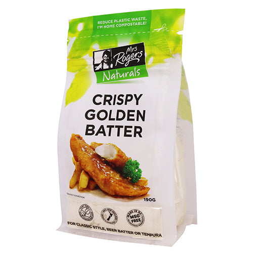 Mrs Rogers Naturals Crispy Golden Batter Mix  190g