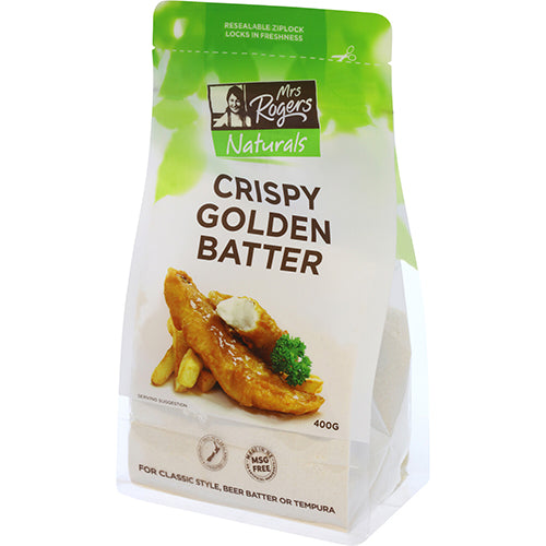 Mrs Rogers Naturals Crispy Golden Batter Mix 400g