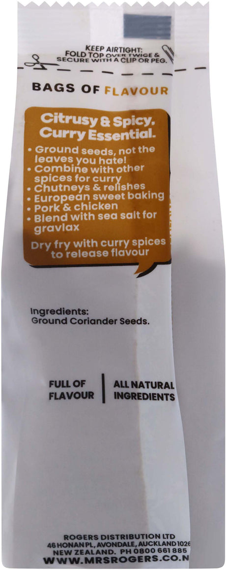 Mrs Rogers Bags Of Flavour Ground Coriander 30g