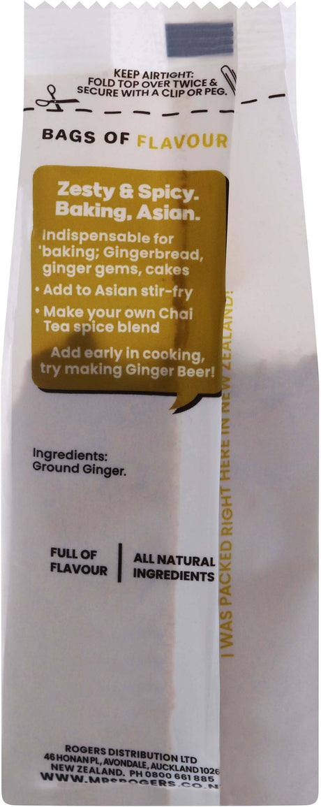 Mrs Rogers Bags Of Flavour Ground Ginger  30g