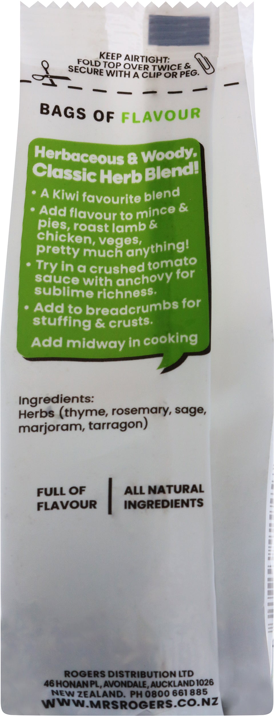 Mrs Rogers Bags Of Flavour Mixed Herbs 10g