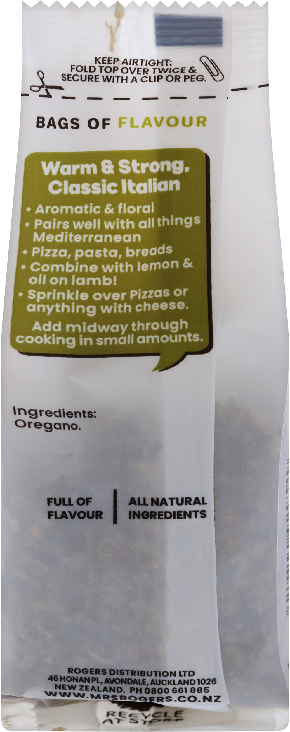 Mrs Rogers Bags of Flavour Oregano 10g