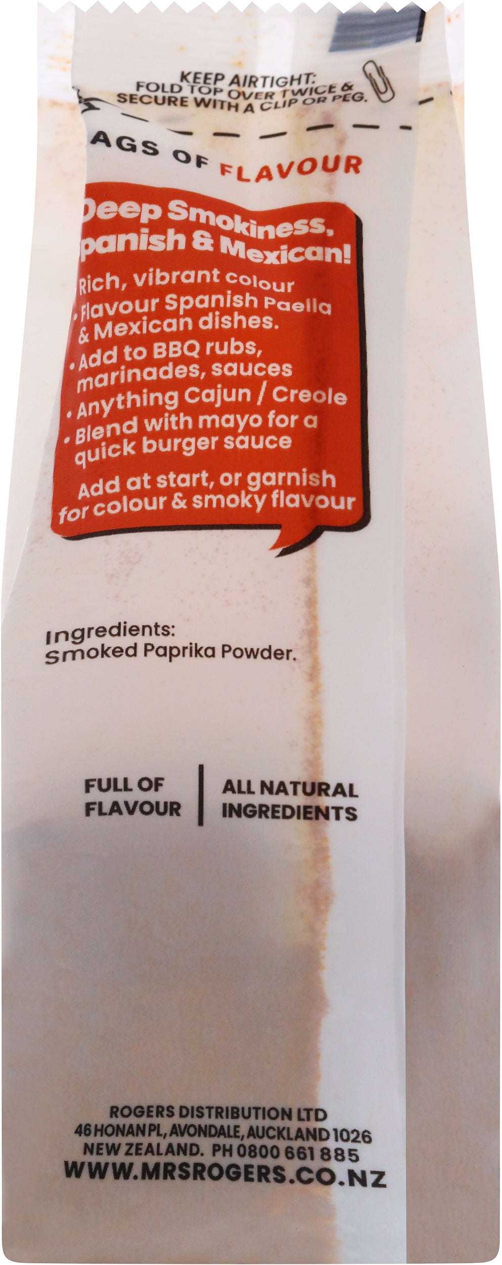 Mrs Rogers Bags of Flavour Paprika Smoked 30g
