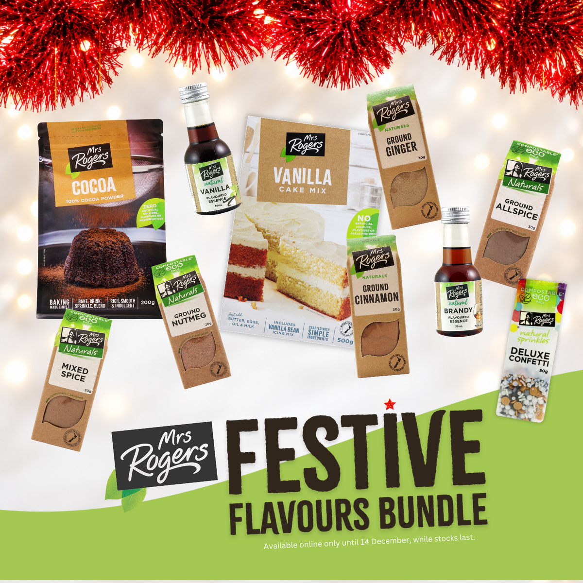 Mrs Rogers Festive Flavours Baking Bundle