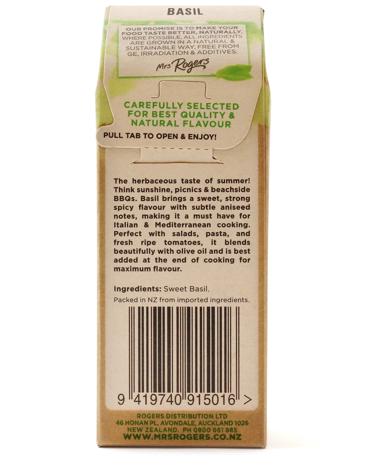Mrs Rogers ECO Naturals  Basil 10g