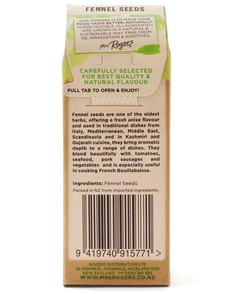 Mrs Rogers ECO Naturals Fennel Seeds 26g