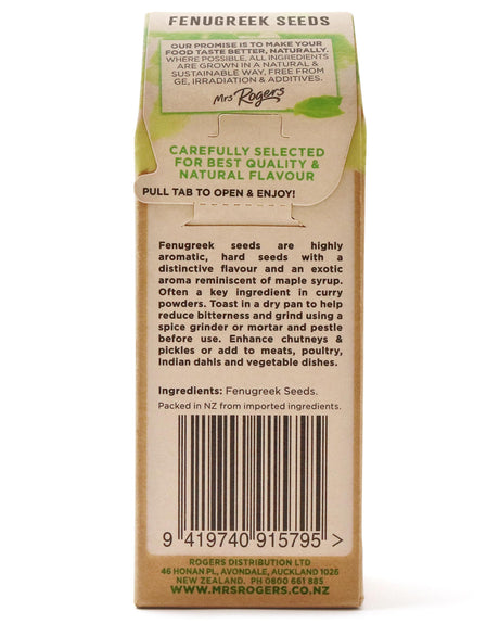Mrs Rogers ECO Naturals Fenugreek Seeds 40g