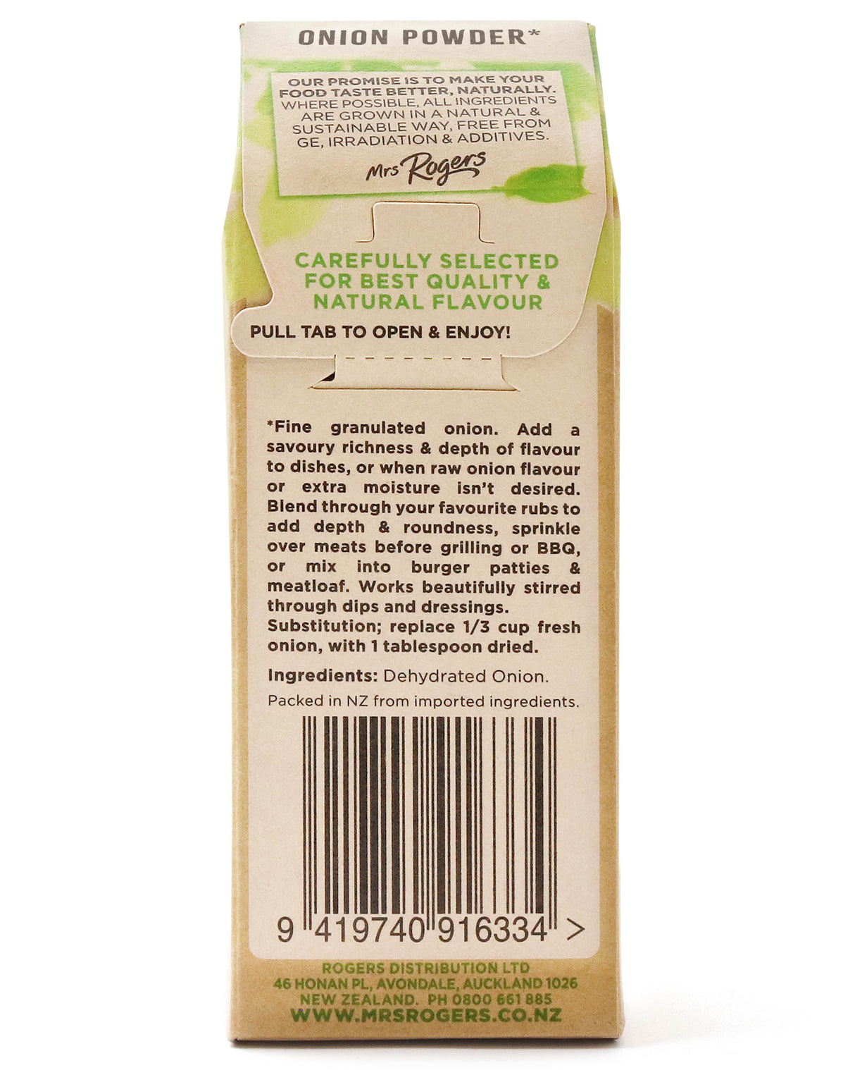 Mrs Rogers ECO Naturals Onion Powder 40g