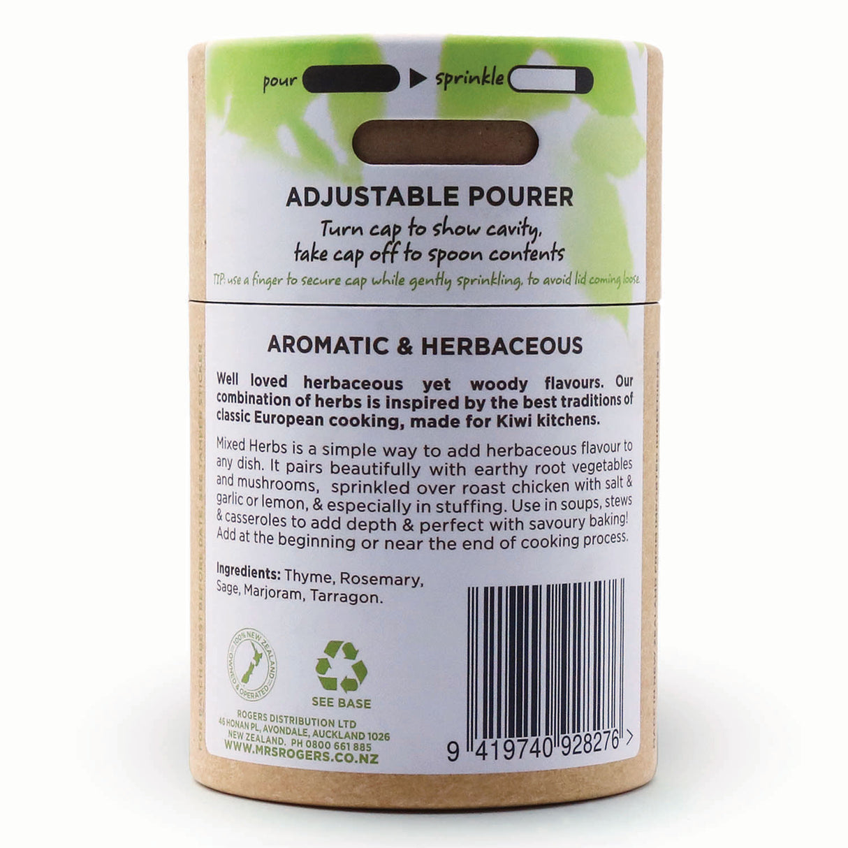 Mrs Rogers Naturals Mixed Herbs Canister 40g
