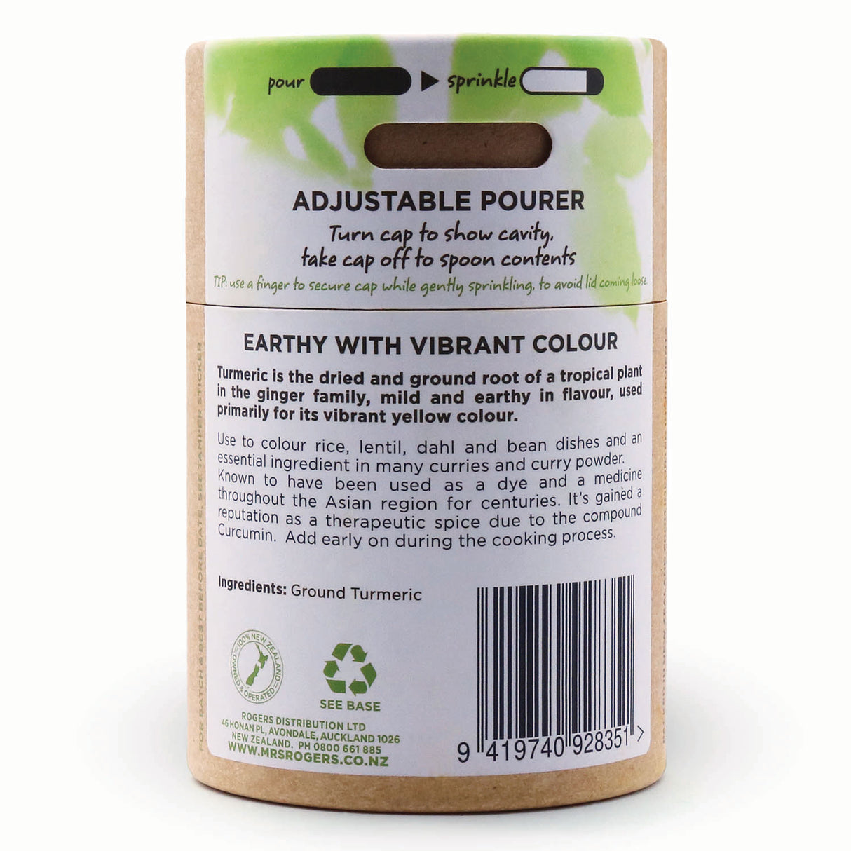 Mrs Rogers Naturals Turmeric Canister 120g