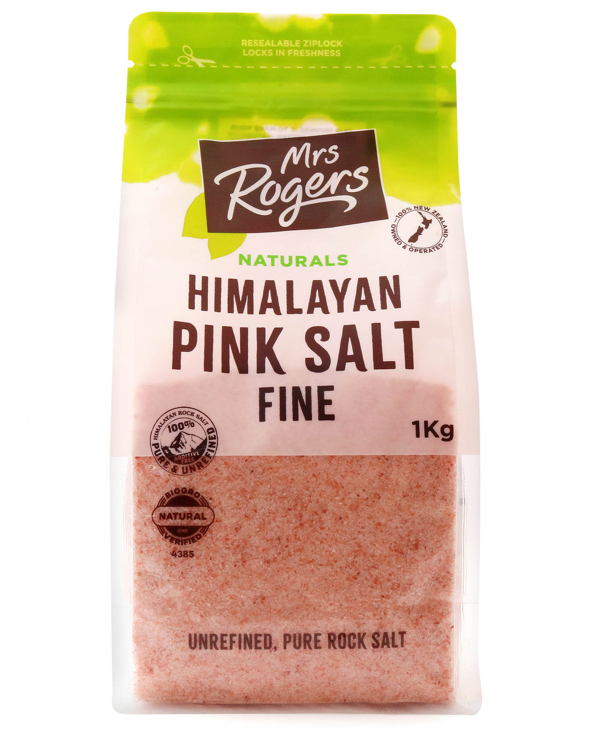 Mrs Rogers Himalayan Pink Salt Fine 1kg Bag