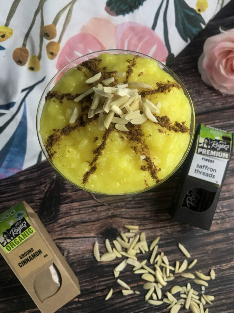 Sholeh Zard – Persian Saffron Rice Pudding | Mrs Rogers