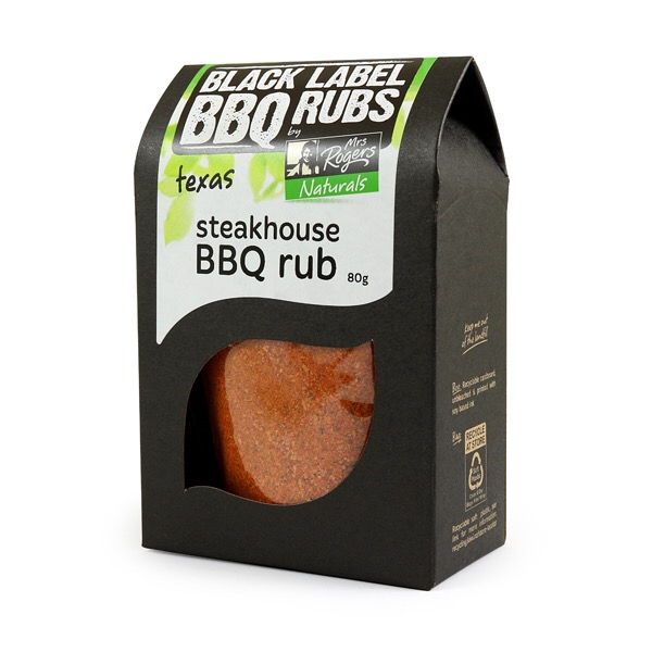 Texas Steakhouse BBQ Rub - Mrs Rogers Black Label BBQ Rubs